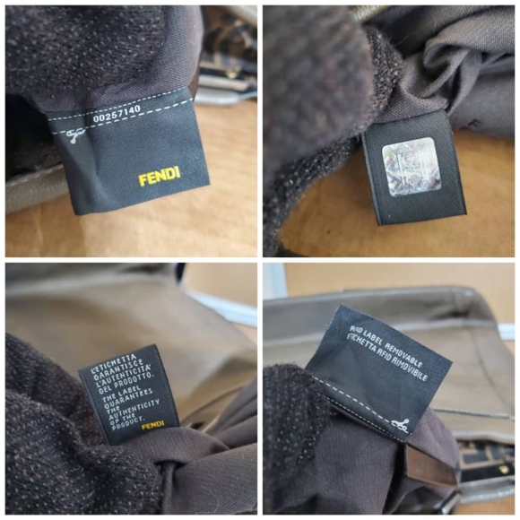 Authentic FENDI Goatskin Zucca Large Peekaboo Iconic Satchel Bag - Picture 10 of 12